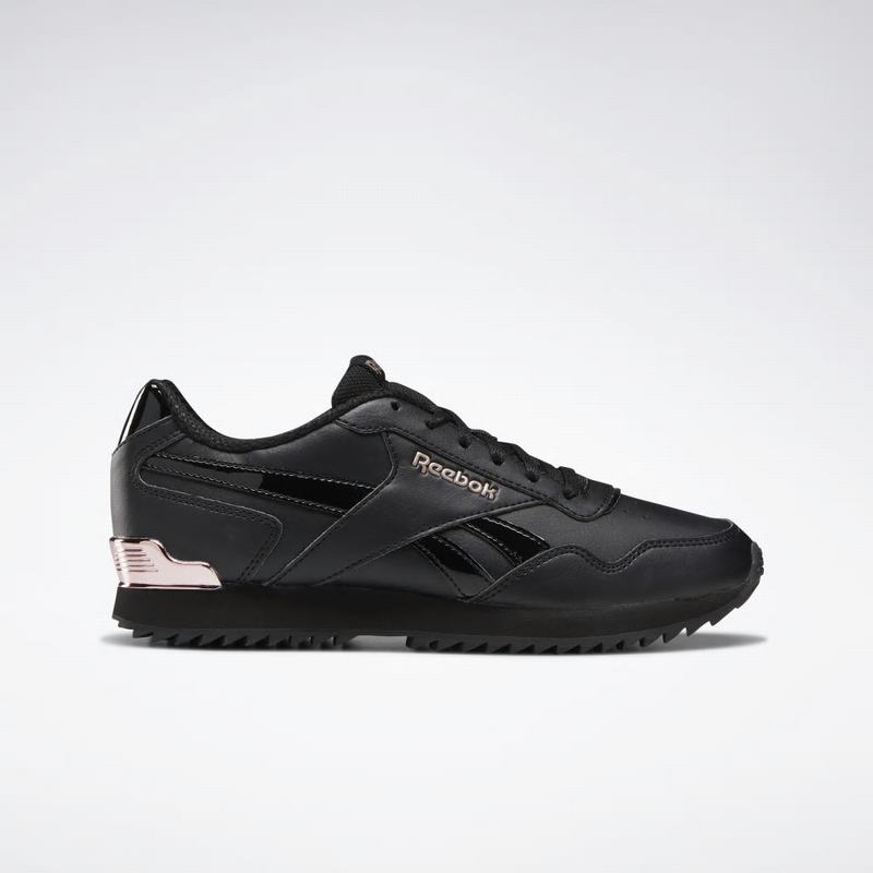 Tenisi Reebok Royal Glide Ripple Clip Dama Negrii/Roz Aurii Romania JX6075NG